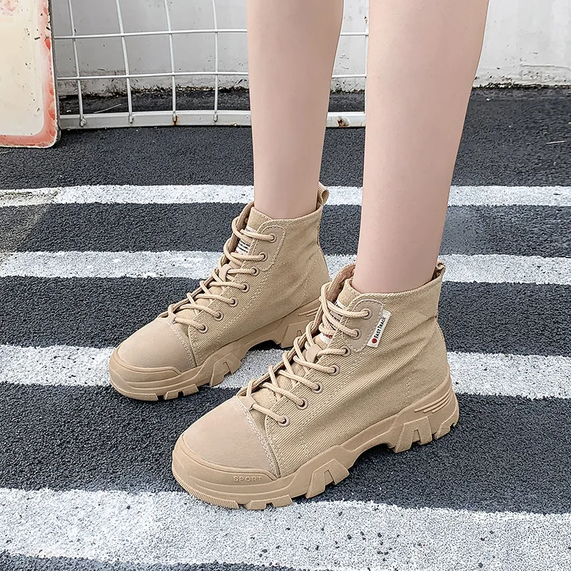 SWYIVY парусиновая обувь женские полуботинки со шнуровкой однотонная женская 2019