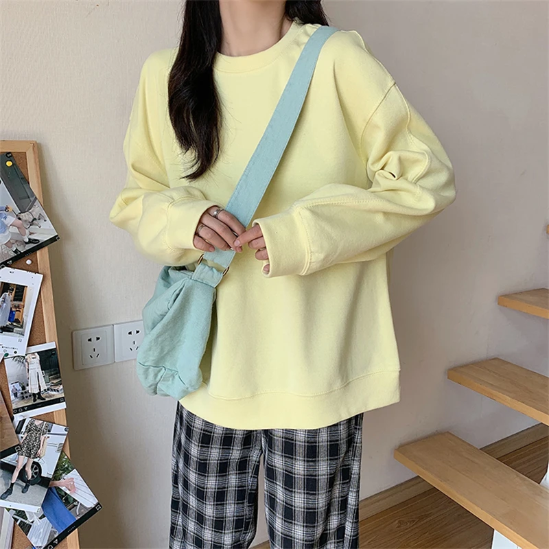 Женская Осенняя Повседневная Толстовка с длинным рукавом женские свободные