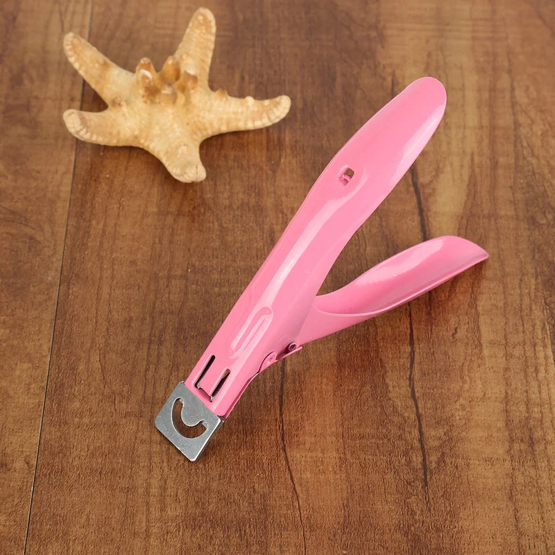 1 шт. розовый край ногтей Маникюр УФ гель Ложные кусачки для кончиков резак