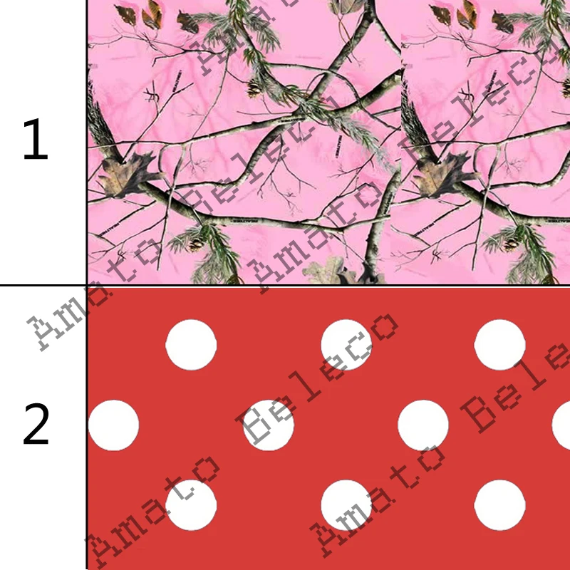 1 1/2 ''дюймов камуфляж дерево/красный горошек печатные ленты 38 мм тканая тесьма