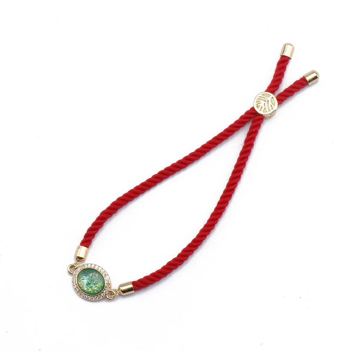 Женский позолоченный браслет с опалом и фианитами в стиле ретро - купить по