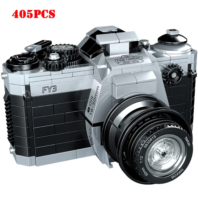 

Expert Retro Camera Mini Digital Camera Micro MOC Modular Building Blocks City Technical Bricks Retro Collecting Toys Gifts Kids