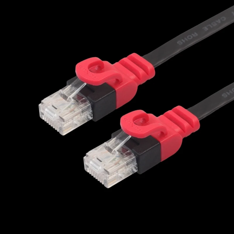 

REXLIS Cat6 Gigabit Unshielded Flat Network Cord 50cm 1m to 20m Cable CAT6 Flat UTP Ethernet Network Cable RJ45 Patch LAN Cables