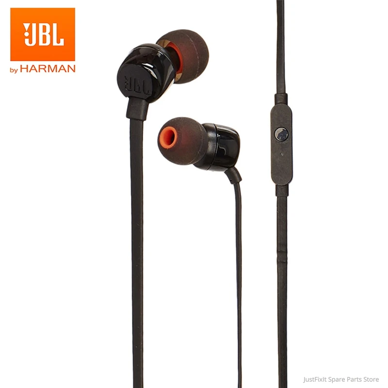 JBL T110 проводные стерео наушники с глубокими басами Спортивная гарнитура в линии