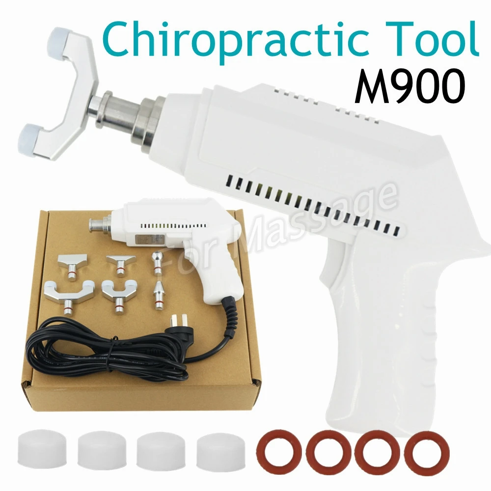 

Chiropractic Tools Cervical Spine Massager Electric Correction Bone Spine Chiropractic Gun Body Relaxation Massager N900 White