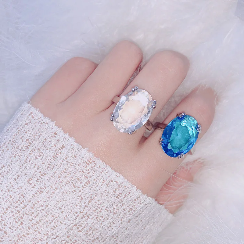 Женское кольцо с бриллиантом S925 из серебра 925 пробы 3 каратами|Кольца| |