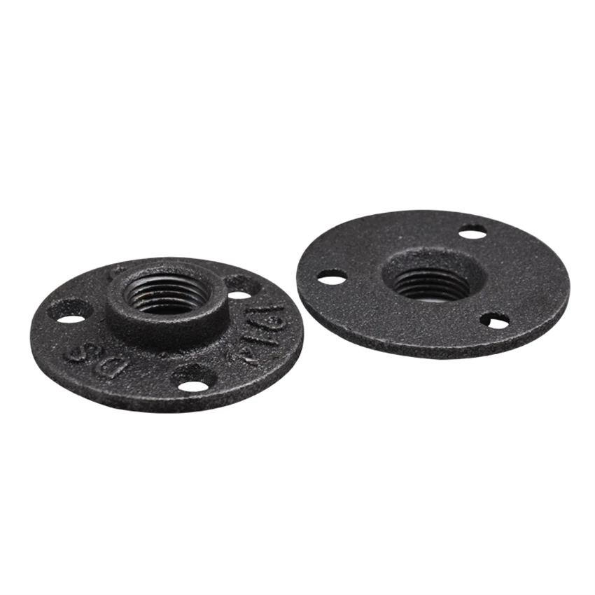 10pcs DN20 Iron Pipe Fittings Wall Mount Floor Antique Flange Hardware Tool Cast Flanges |