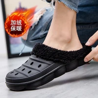unisex fashion keep warm sandals winter plush slipper waterproof anti slip sandals flip flops for women men