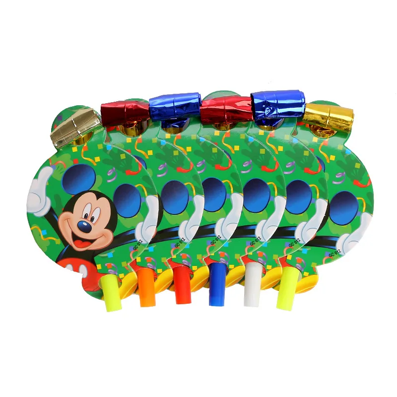 Миска Микки Маус из Диснея одноразовая посуда с зеленой мультяшной тематикой