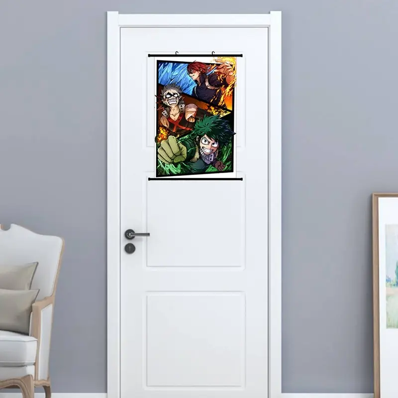 Японское аниме боку нет героев академии холст Свиток живопись украшение для дома