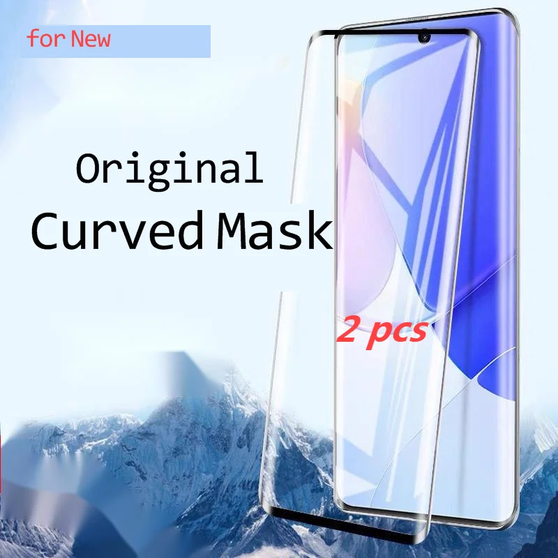 

2 pcs For nova9 toughened film curved screen for nova9pro mobile phone film full screen covering protective film anti falling
