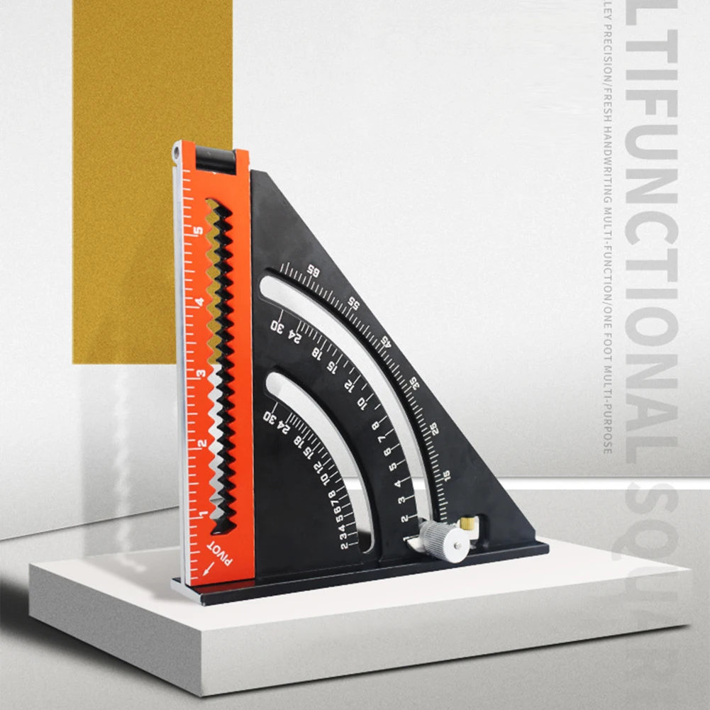 

Wood Measure Ruler Profile Marking Tool Woodworking Folding Triangle Ruler Layout Angle Protractor for Building Framing