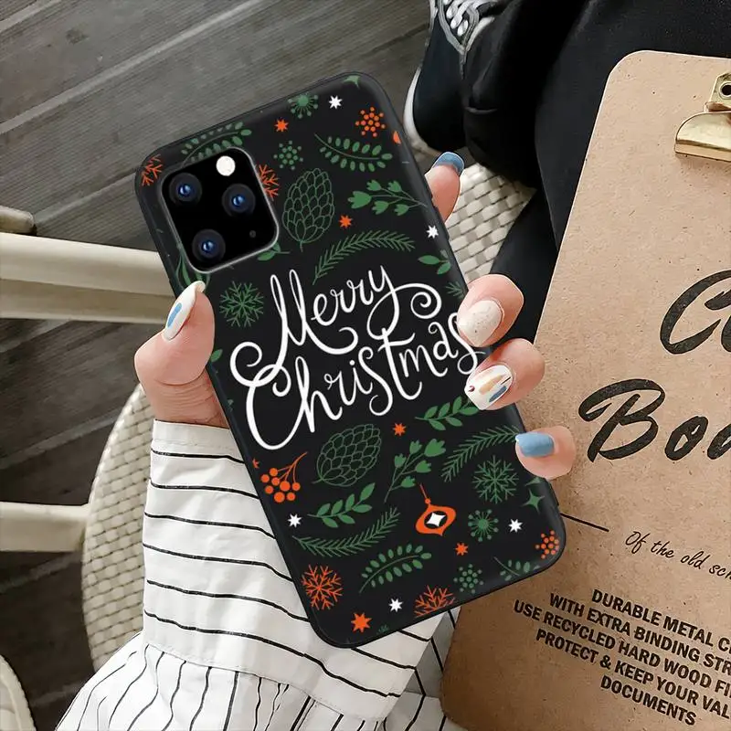 christmas new year silicone cell phone cover for iphone 12 11 pro max 7 8 6 6s plus xs x xr se 2020 5s 5 case free global shipping