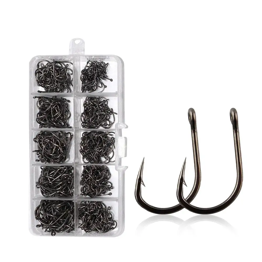 

100Pcs /Box High Carbon Steel Fishing hooks Barbed jig hook Carp Fishing Jig Head for Fly fishing Accessories