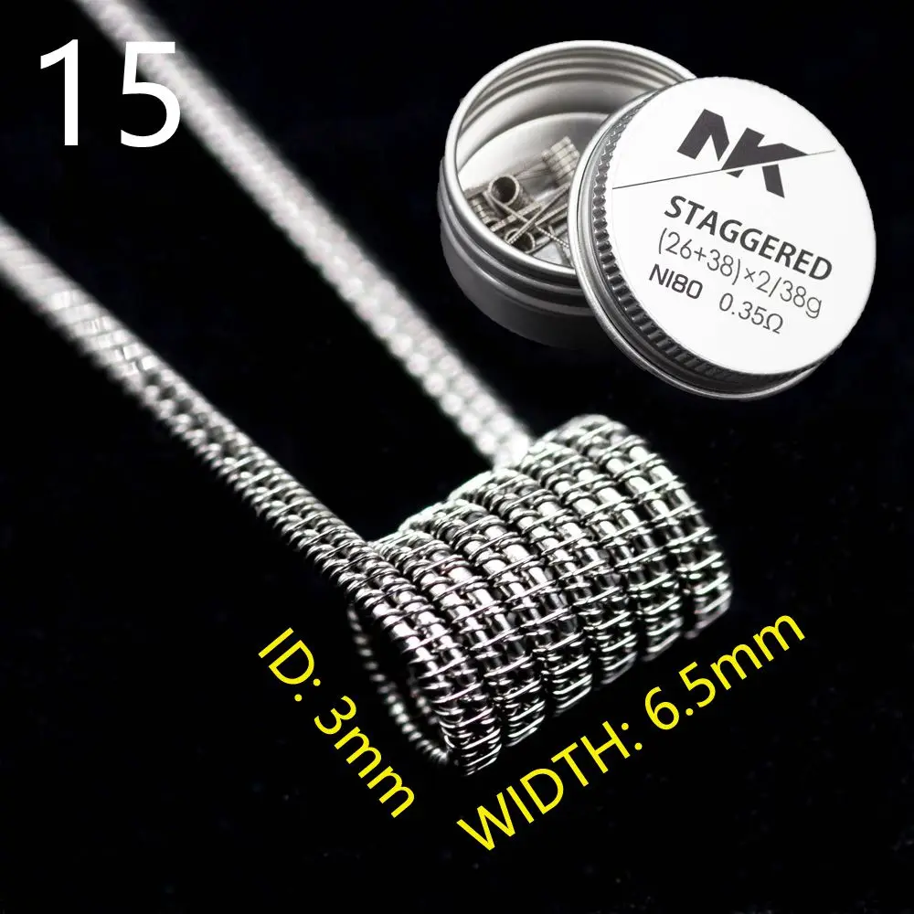 NK лучшая Шахматная катушка Ni80 SS 316l Плавленая для вейпа prebuild clapton электронной