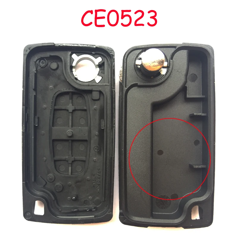 2 кнопки флип складной ключ чехол для PEUGEOT 307 407 207 308 807 Замена Корпус