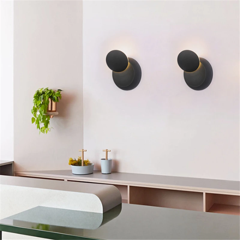 

LED Wall Lamp 360 Degree Rotation LED Bedroom Bedside Study Lamp Aisle Indoor Wall Light Rotate Corridor Lighting Home Decor