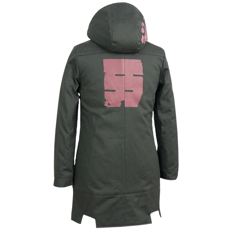 Danganronpa 2 Nagito Komaeda Cosplay Trench Coat Hoodie Army Green Color Long Hooded sweatshirt hoodie Jacket Halloween Costume |