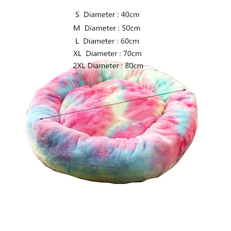 

Warm Fleece Dog Bed Round Pet Lounger Cushion For Small Medium Large Dogs Cat Winter Dog Kennel Puppy Mat Pet Bed Cat Sofas