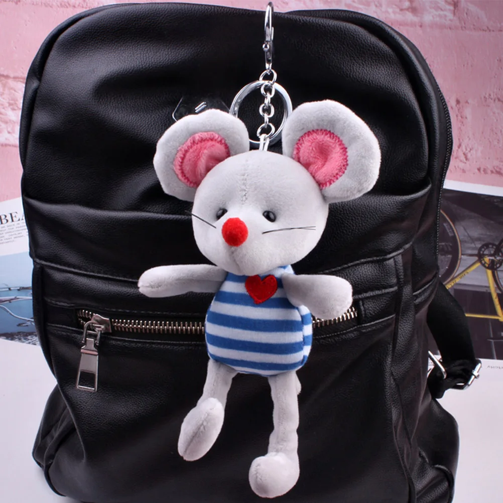 Талисман на год крысы плюшевая игрушка милая полосатая одежда мышь набивное