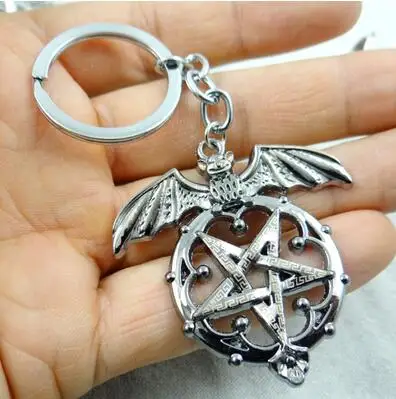 1 шт. оптовая продажа брелок для ключей из сплава резьба в виде летучей мыши