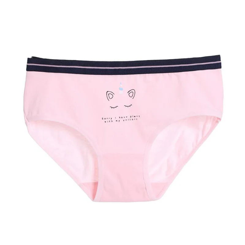 4 шт. трусики для подростков трусы с рисунком молодых девушек удобные хлопковые