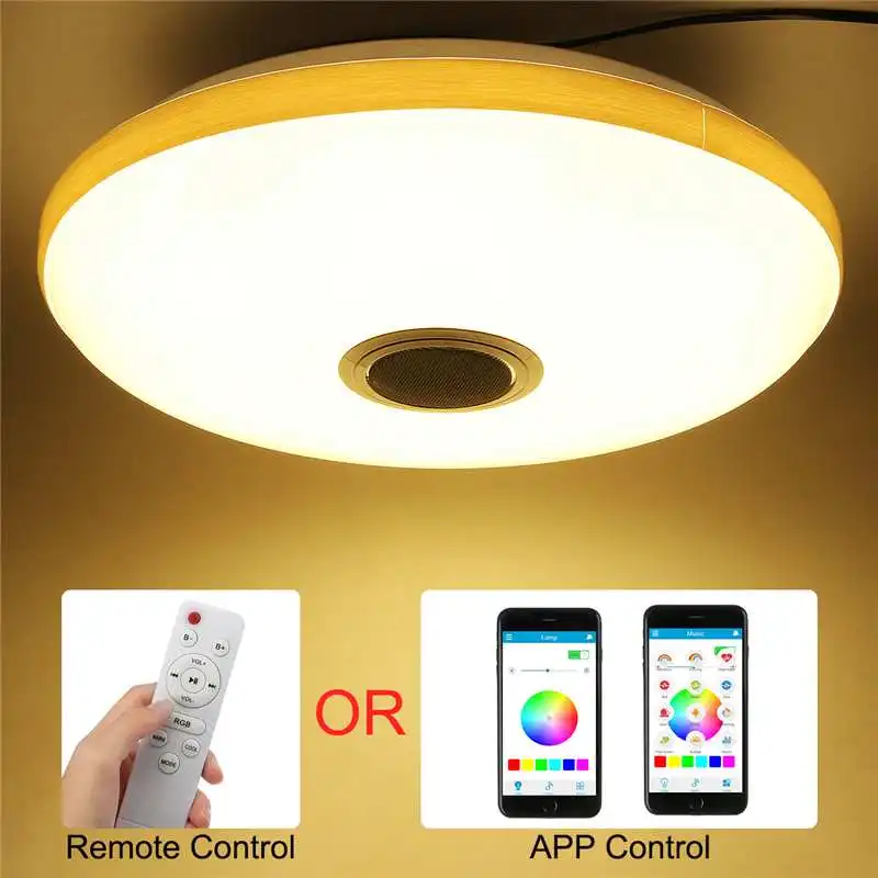 80 Вт светодиодный музыкальный потолочный светильник RGBW bluetooth динамик лампа 108 s