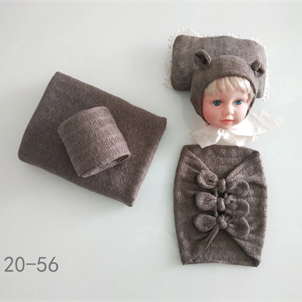 5pcs Sets 20-56 D& J 4 шт./5 шт. комплекты для новорожденных реквизит для фотосъемки ребенок позирует подушку шляпа капот обертывания фоновое одеяло Fotografia студия реквизит - Цвет: 5pcs Sets 20-56