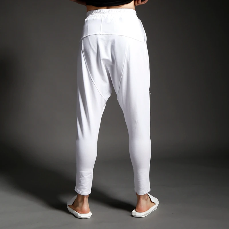 2019 летние новые мужские брюки с прорезями свободные повседневные Гаремные штаны