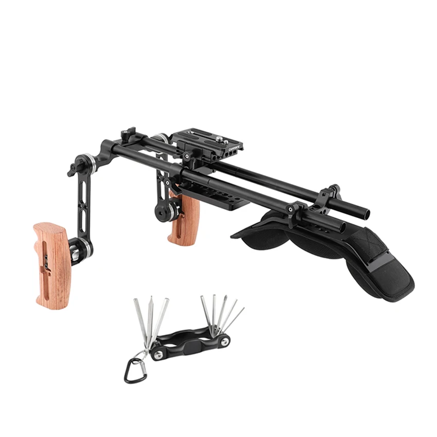CAMVATE один 15-мм стержневой зажим и НАТО зажим(черный Wingnuts) для GH5, 5dmarkiii Rig C1632