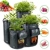 pe diy potato vegetable grow container bag planter fabrics planting gardening thicken pot planting grow bag garden tool d30