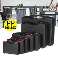 portable plastic tool case safety equipment instrument impact resistance suitcase outdoor storage tool box with pre cut foam