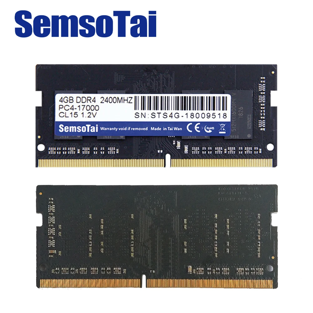 Оперативная память SemsoTai для ноутбука ddr4 4 Гб 2400 МГц CL = 17 Фирменная ширина 288pin димм
