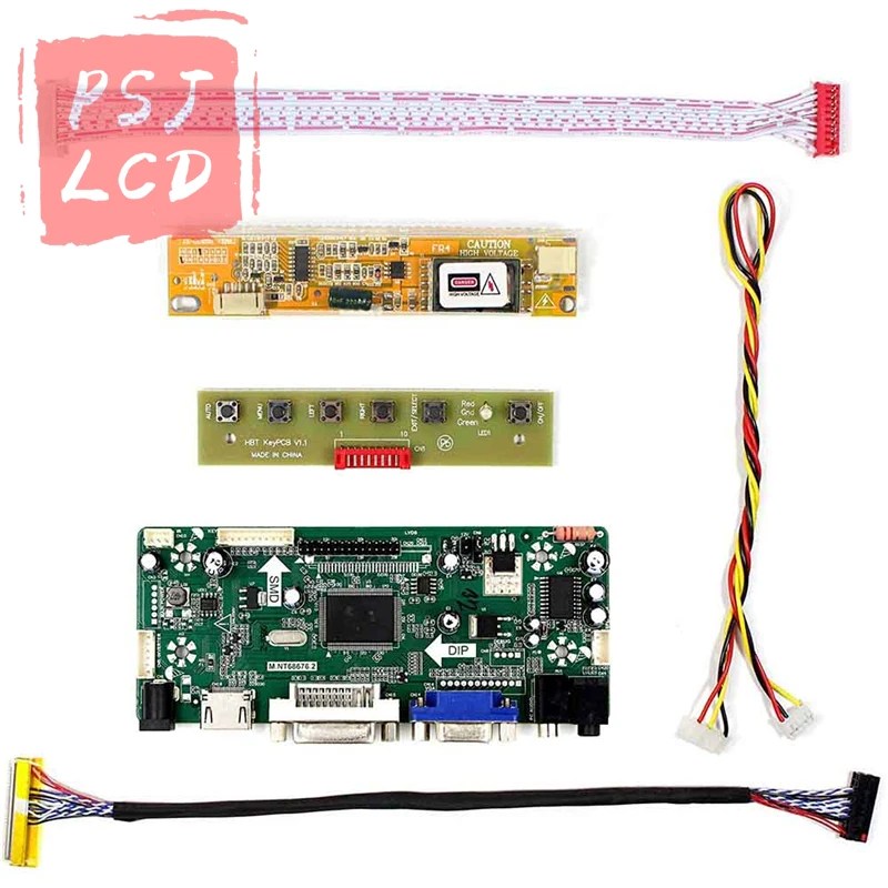 

HDMI + DVI + VGA LCD LED Screen Controller Board Driver Monitor Kit for 12.1" 10.4" G104SN03 G121SN01 V4 TS104SAALC01