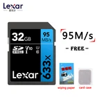 Оригинальная SD-карта Lexar 95 МБс. 633x 3264128256512 ГБ, флеш-карта SDHCSDXC U1U3, класс 10, sd-карта памяти для видеокарты DSLR HD
