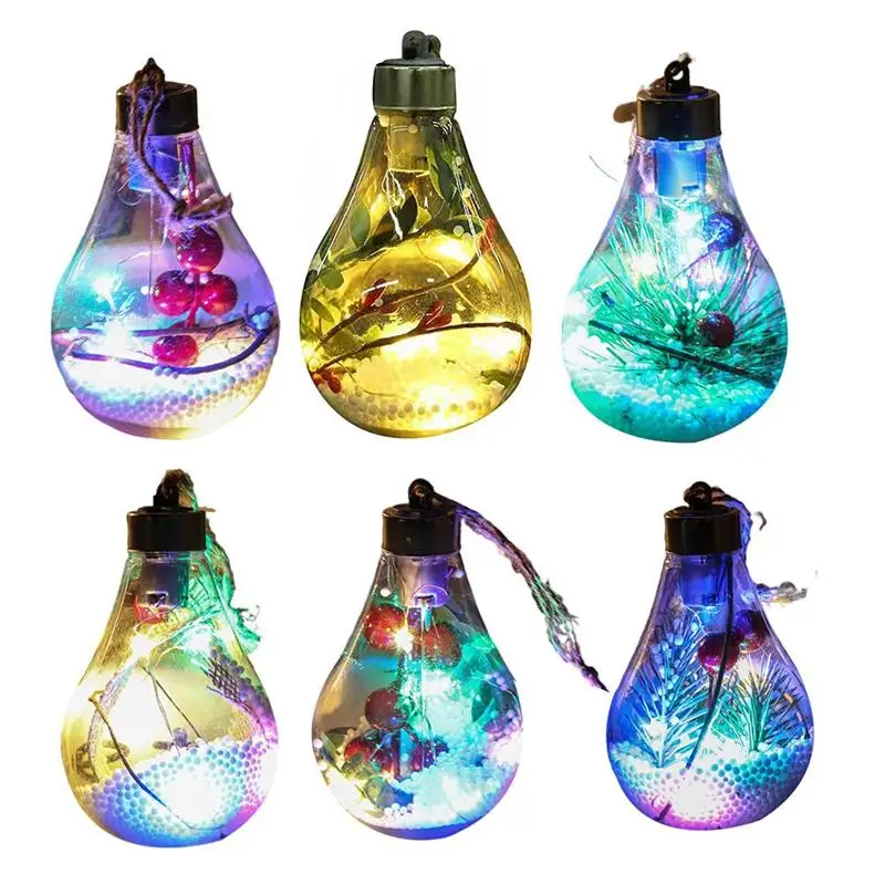 

Рождественский DIY Рождественский шар для рождественской елки, подвесной Декор светодиодный ная светильник рлянда-занавес, домашний декор, ...