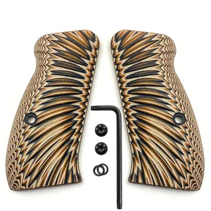 1 пара ручек G10 CZ75 для CZ 7585 Compact, CZ P-01, P100, C100, T100, PCR, CZ 75 D, ручки с винтами в комплекте, текстура Sunburst