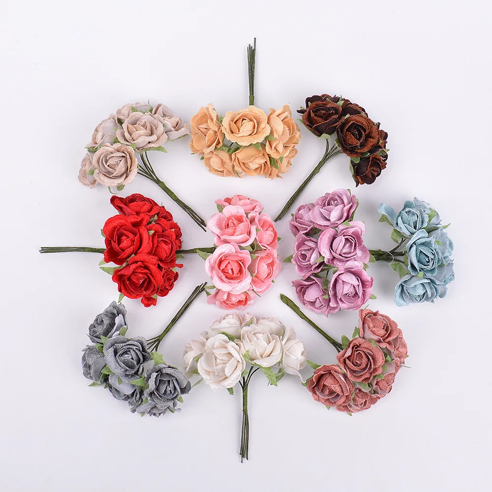 2 шт. искусственный цветок 10 см Шелковая Роза голова цветка свадьба Рождество