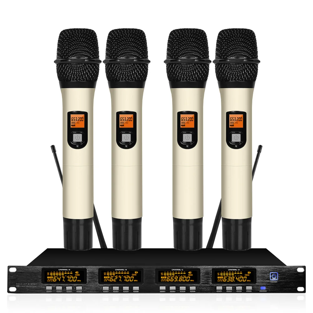 Четырехканальный беспроводной Конференц-микрофон Система профессиональный