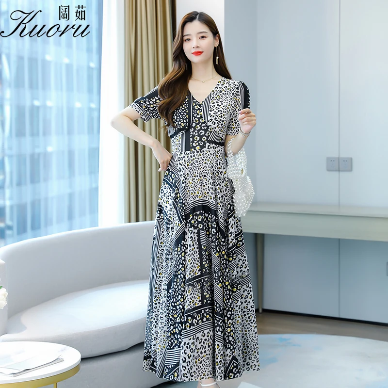 

Plus Size Women Clothing Summer Dress Casual Robe Vestido Floral Vestidos Largos Verano Chiffon Dresses For Party Green Jurk