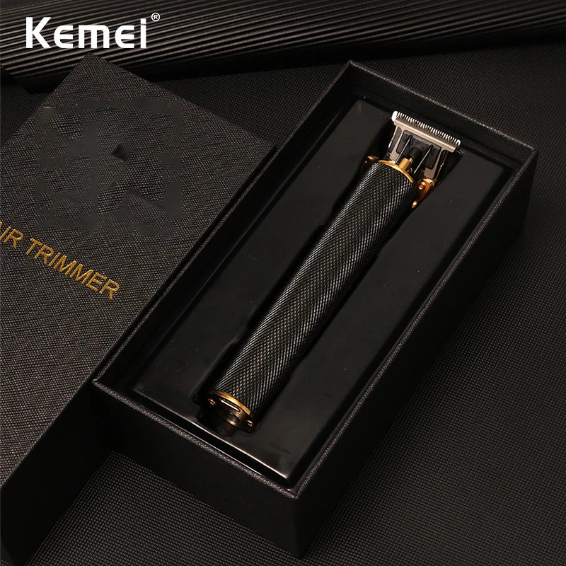 Kemei Pro USB Перезаряжаемые триммер для Для мужчин борода 0 мм лысый электрическая