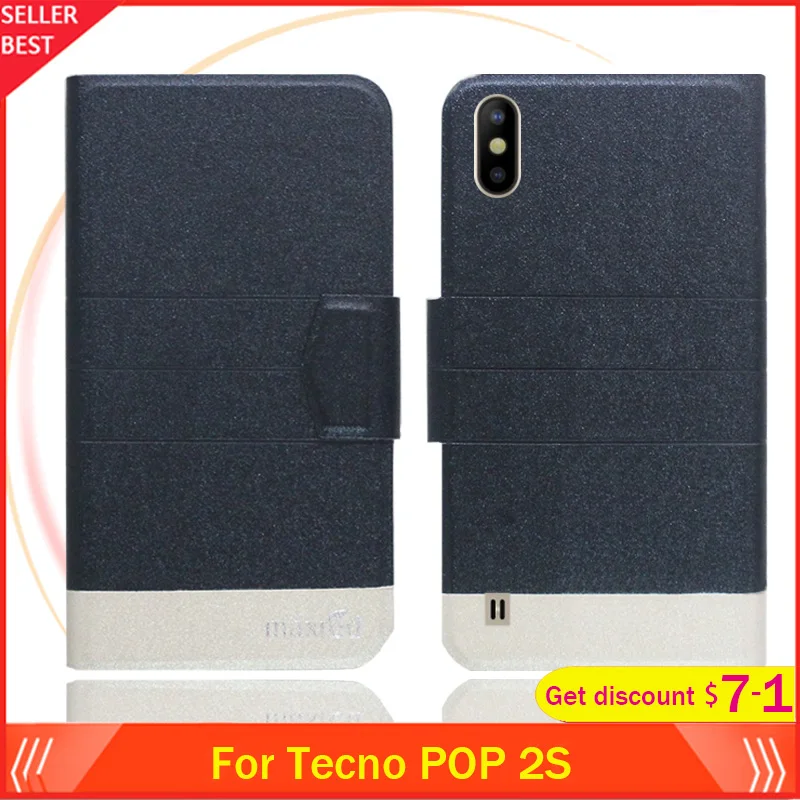 5 цветов горячей! Чехол Tecno POP 2S &quotфлип ультратонкий кожаный эксклюзивный чехол