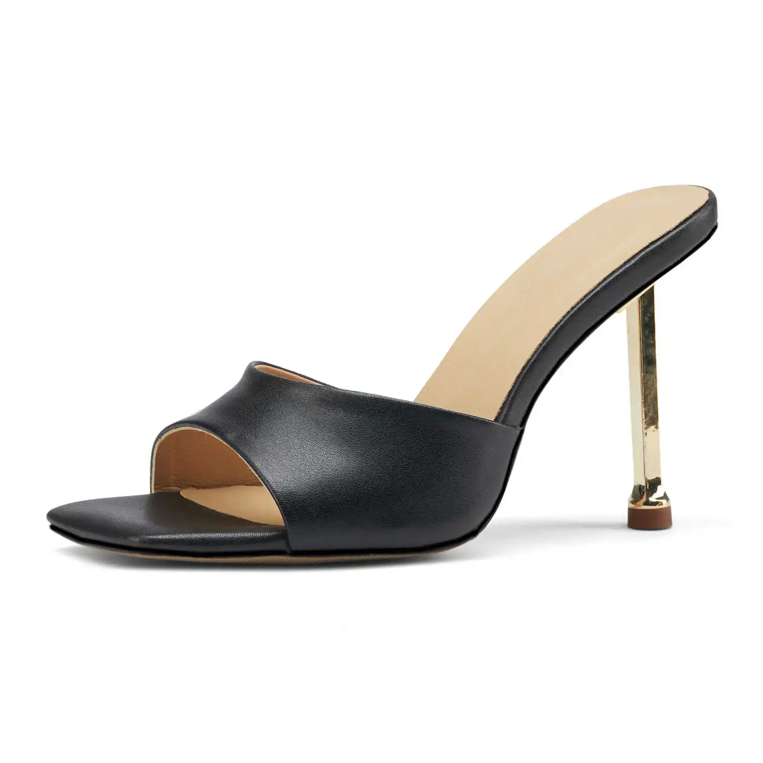 

2021 summer new fashion thin heel high heel fish mouth women's slippers sexy Ankle Strap Black Sandals