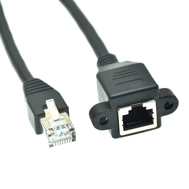 Сетевой Удлинительный кабель RJ45 штекер гнездо винтовая панель крепление Ethernet LAN 5