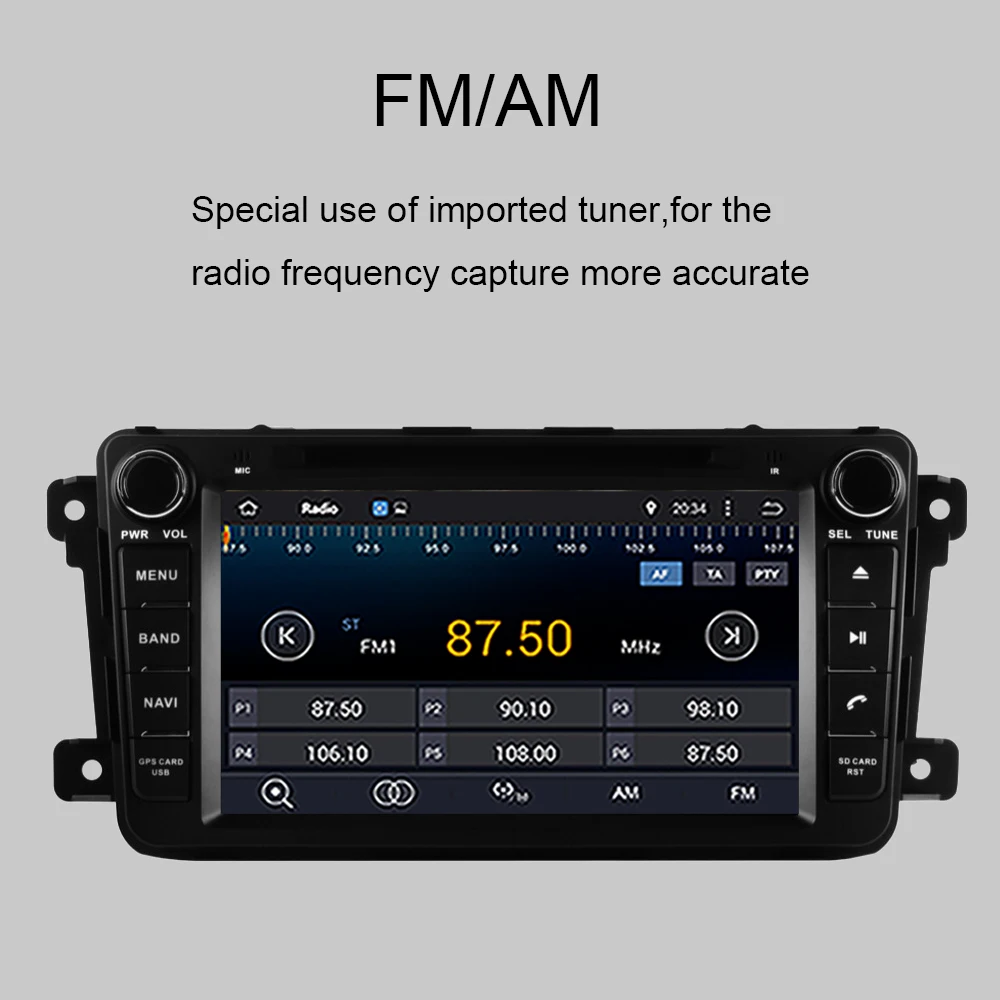 8&quot Android 10.0 Car GPS Navigation For Mazda CX9 CX-9 2007-2017 Radio Multimedia DVD Player with Bluetooth WiFi Mirror Link |