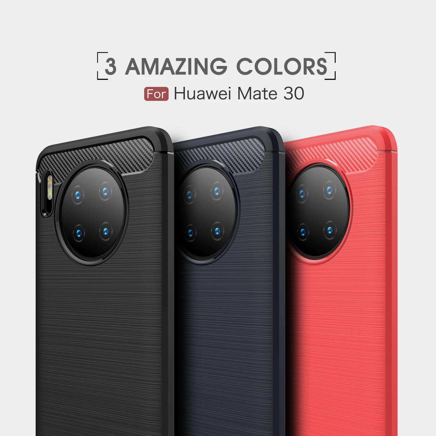 

Luxury Shockproof Carbon Fiber Phone Case For Huawei Mate Y7A 40 30 Y7P Y6S Y9S 20 Y8P Lite Pro 2020 Silica gel Protection Cover