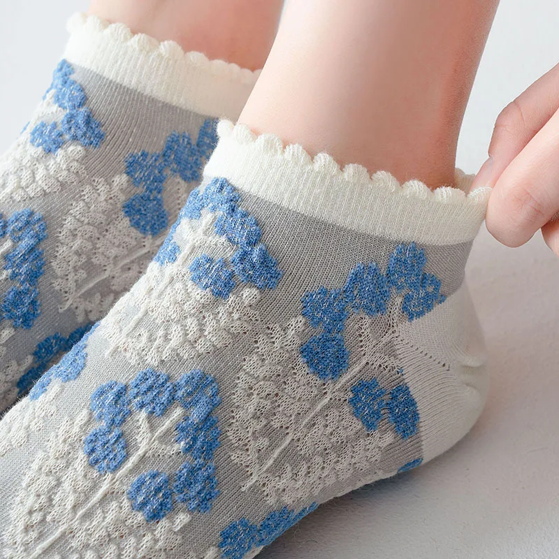 

Женские короткие носки в стиле Харадзюку, летние невидимые носки до щиколотки в Корейском стиле, в стиле ретро, в японском стиле, с цветочной...