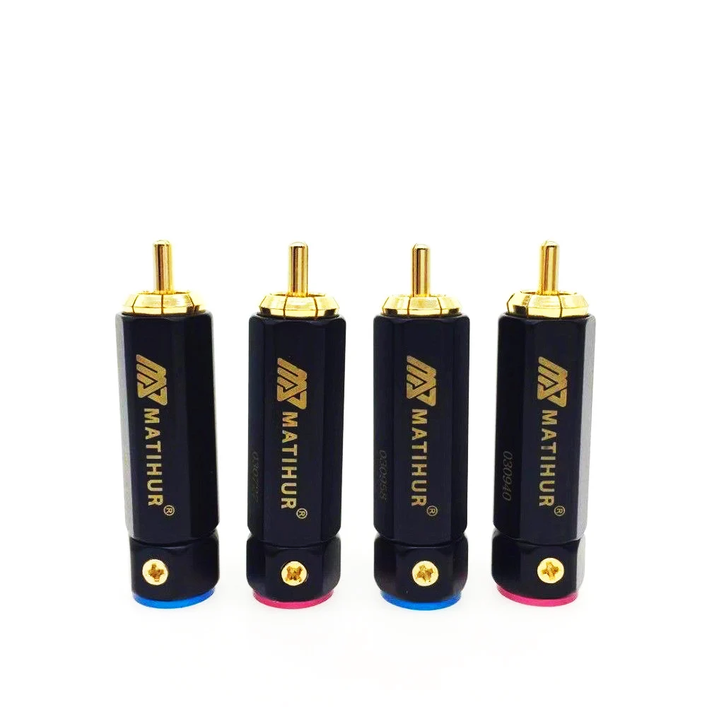 HIFI Matihur качественный позолоченный RCA разъем для блокировки коллекции припоя 4