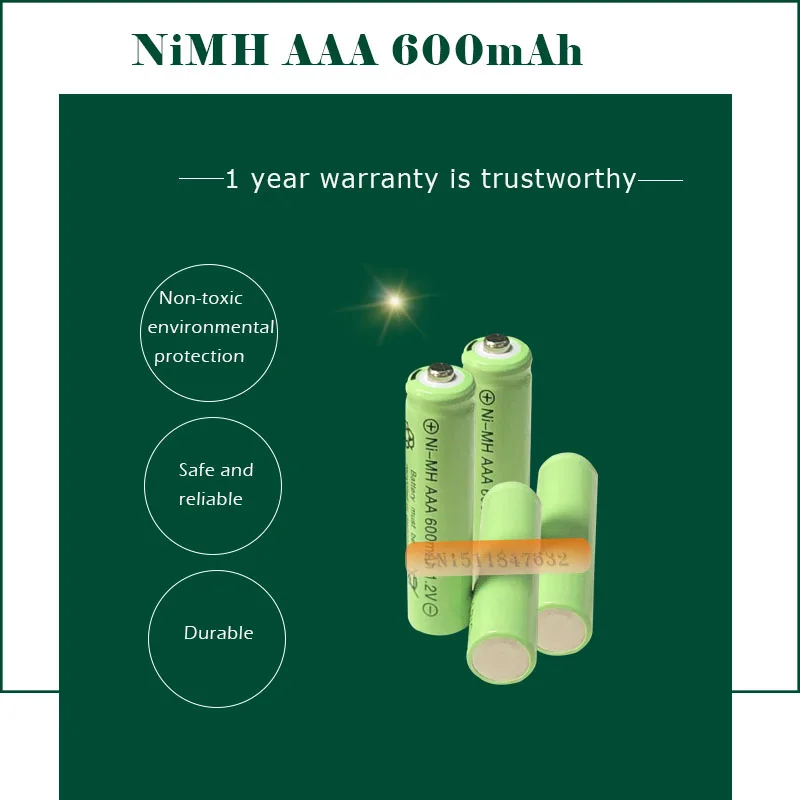 3 шт./партия перезаряжаемые батарейки AAA 1 2 в 600 мАч|aaa 1.2v|rechargeable battery aaabattery aaa |