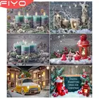 Картина из страз FIYO DIY 5D, квадратнаякруглая свеча, Рождественская вышивка из страз, вышивка крестиком, картина для праздничных подарков